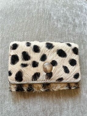 Animal Hide Leather Card Wallet